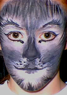 Spazzy Kitty in makeup