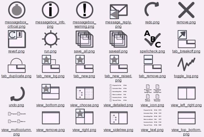 Action icons